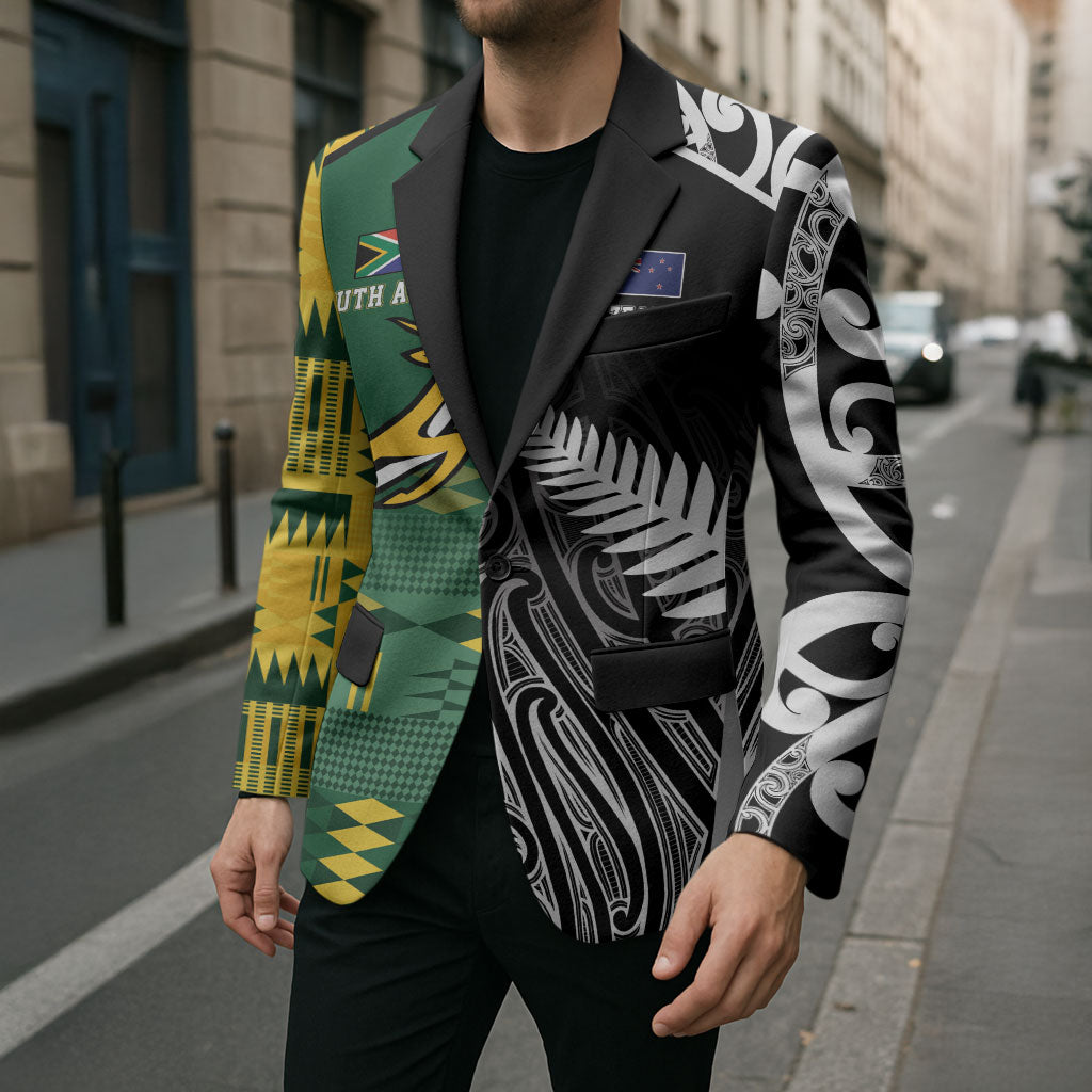 Custom Rugby South Africa New Zealand Greatest Rivals Blazer Tribal Motifs