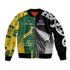 Custom Rugby South Africa New Zealand Greatest Rivals Bomber Jacket Tribal Motifs