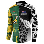 Custom Rugby South Africa New Zealand Greatest Rivals Button Sweatshirt Tribal Motifs