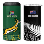 Rugby South Africa New Zealand Greatest Rivals 4 in 1 Can Cooler Tumbler Tribal Motifs