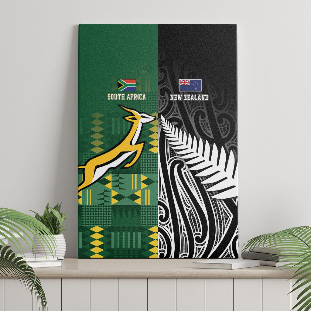 Rugby South Africa New Zealand Greatest Rivals Canvas Wall Art Tribal Motifs
