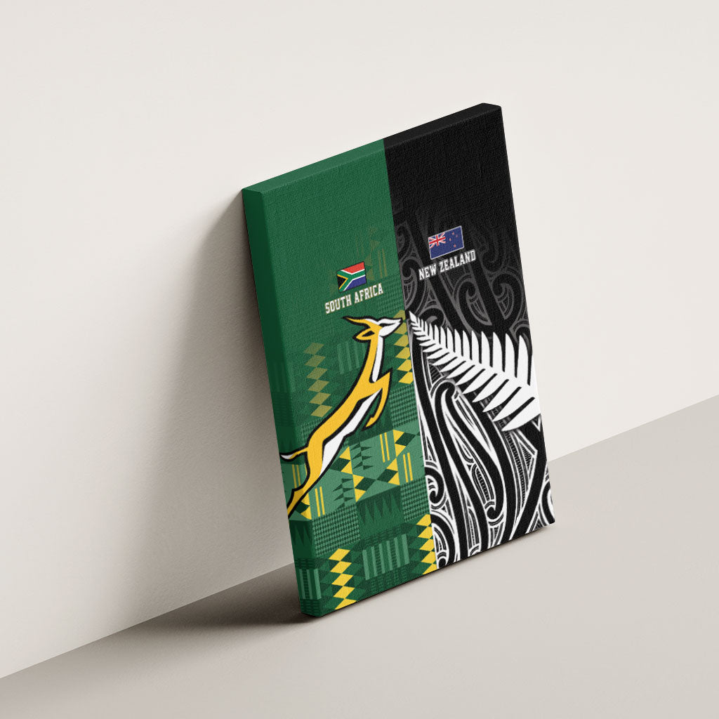 Rugby South Africa New Zealand Greatest Rivals Canvas Wall Art Tribal Motifs