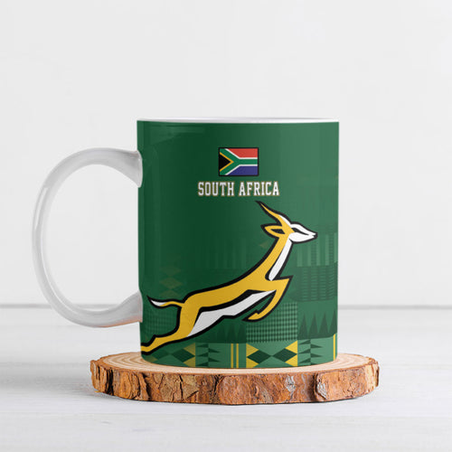 Rugby South Africa New Zealand Greatest Rivals Ceramic Mug Tribal Motifs