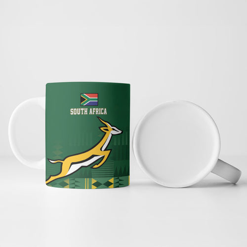 Rugby South Africa New Zealand Greatest Rivals Ceramic Mug Tribal Motifs