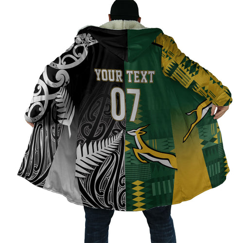 Custom Rugby South Africa New Zealand Greatest Rivals Cloak Tribal Motifs
