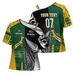 Custom Rugby South Africa New Zealand Greatest Rivals Cross Shoulder Shirt Tribal Motifs