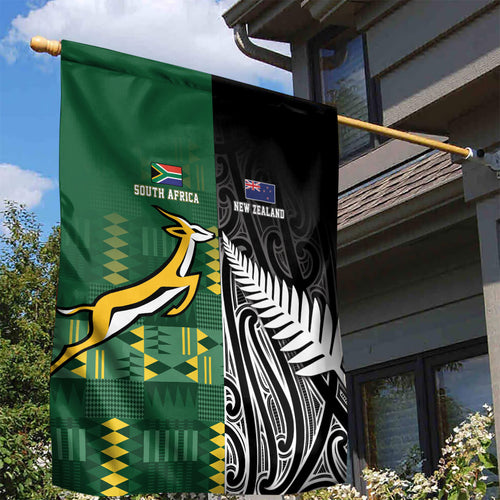 Rugby South Africa New Zealand Greatest Rivals Garden Flag Tribal Motifs
