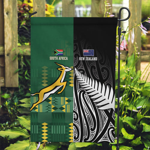Rugby South Africa New Zealand Greatest Rivals Garden Flag Tribal Motifs