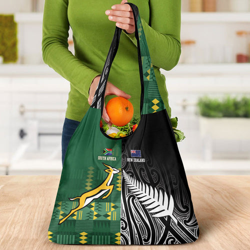 Rugby South Africa New Zealand Greatest Rivals Grocery Bag Tribal Motifs