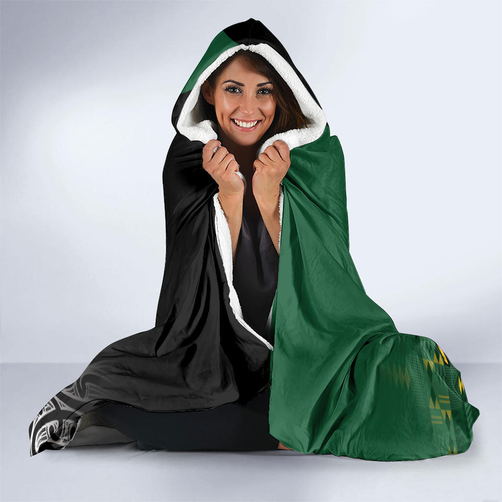 Rugby South Africa New Zealand Greatest Rivals Hooded Blanket Tribal Motifs