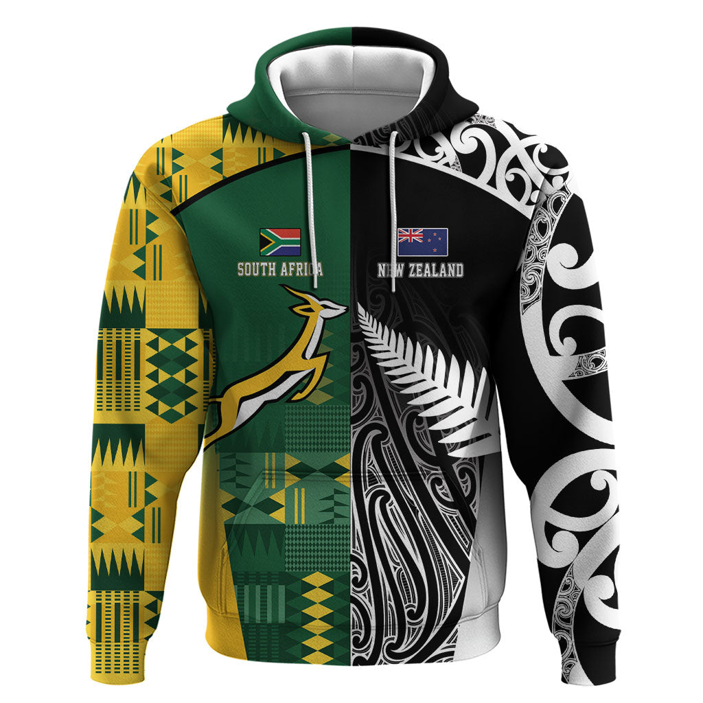 Custom Rugby South Africa New Zealand Greatest Rivals Hoodie Tribal Motifs