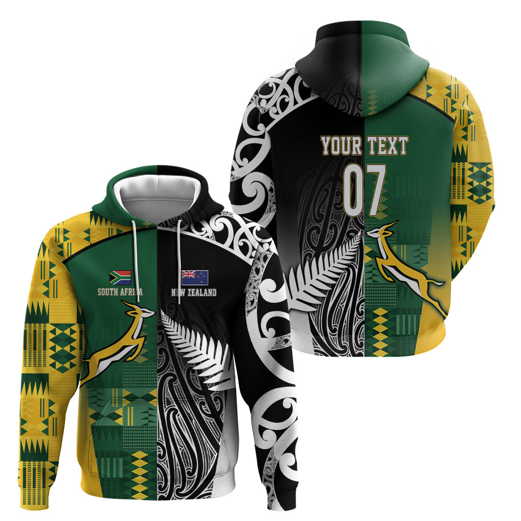 Custom Rugby South Africa New Zealand Greatest Rivals Hoodie Tribal Motifs