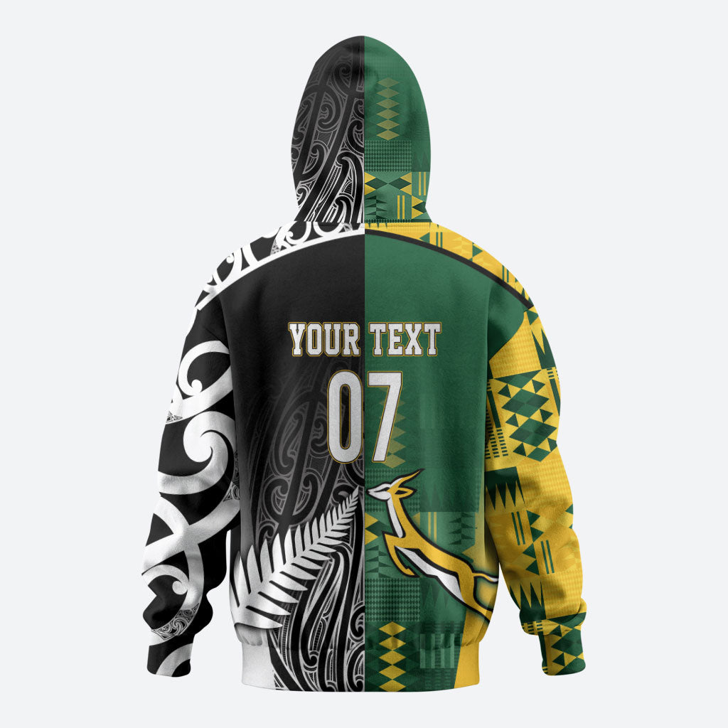 Custom Rugby South Africa New Zealand Greatest Rivals Hoodie Tribal Motifs