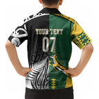 Custom Rugby South Africa New Zealand Greatest Rivals Kid Hawaiian Shirt Tribal Motifs