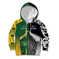 Custom Rugby South Africa New Zealand Greatest Rivals Kid Hoodie Tribal Motifs