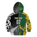 Custom Rugby South Africa New Zealand Greatest Rivals Kid Hoodie Tribal Motifs
