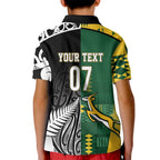 Custom Rugby South Africa New Zealand Greatest Rivals Kid Polo Shirt Tribal Motifs