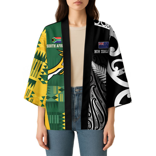 Custom Rugby South Africa New Zealand Greatest Rivals Kimono Tribal Motifs