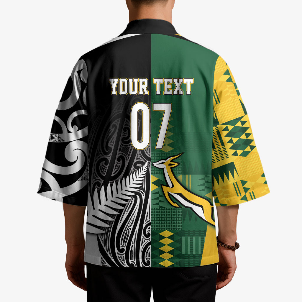 Custom Rugby South Africa New Zealand Greatest Rivals Kimono Tribal Motifs