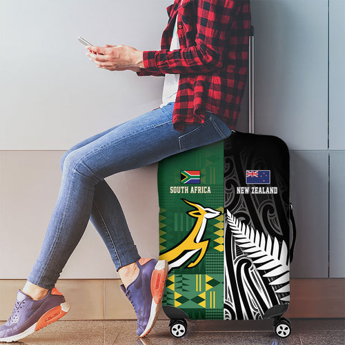 Rugby South Africa New Zealand Greatest Rivals Luggage Cover Tribal Motifs