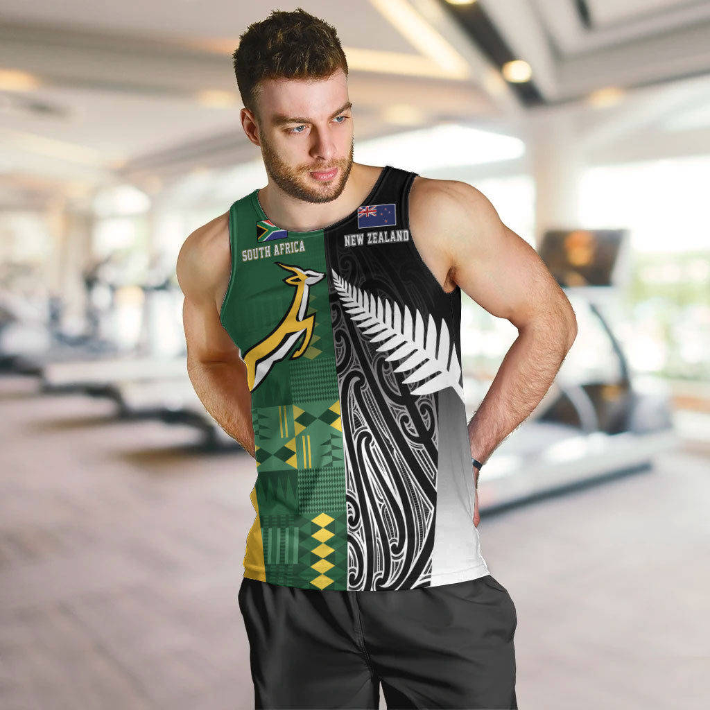 Custom Rugby South Africa New Zealand Greatest Rivals Men Tank Top Tribal Motifs