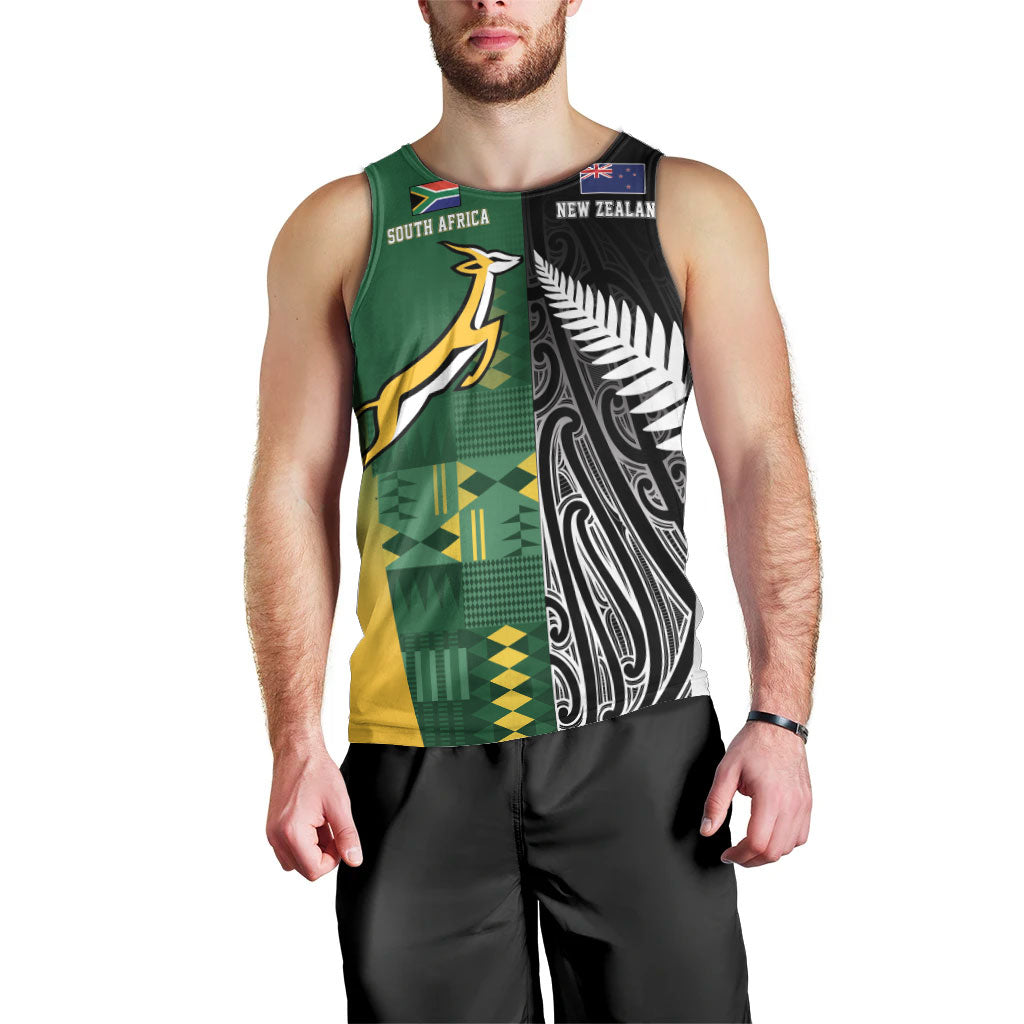 Custom Rugby South Africa New Zealand Greatest Rivals Men Tank Top Tribal Motifs