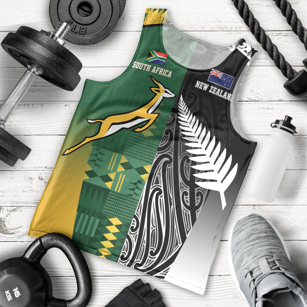 Custom Rugby South Africa New Zealand Greatest Rivals Men Tank Top Tribal Motifs
