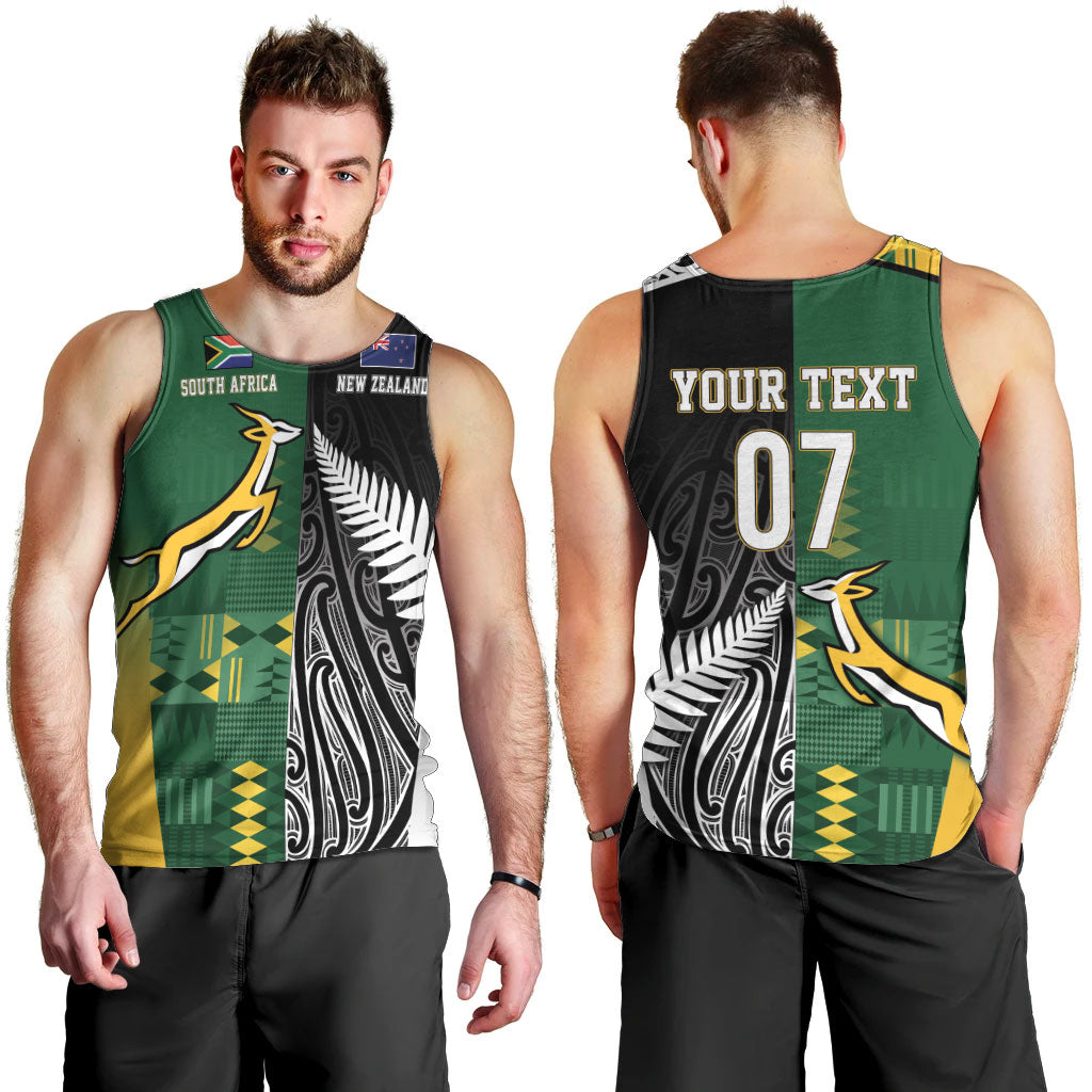 Custom Rugby South Africa New Zealand Greatest Rivals Men Tank Top Tribal Motifs