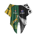 Custom Rugby South Africa New Zealand Greatest Rivals Off Shoulder Wrap Waist Top Tribal Motifs