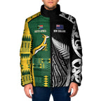 Custom Rugby South Africa New Zealand Greatest Rivals Padded Jacket Tribal Motifs