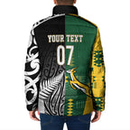 Custom Rugby South Africa New Zealand Greatest Rivals Padded Jacket Tribal Motifs
