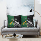 Rugby South Africa New Zealand Greatest Rivals Pillow Cover Tribal Motifs