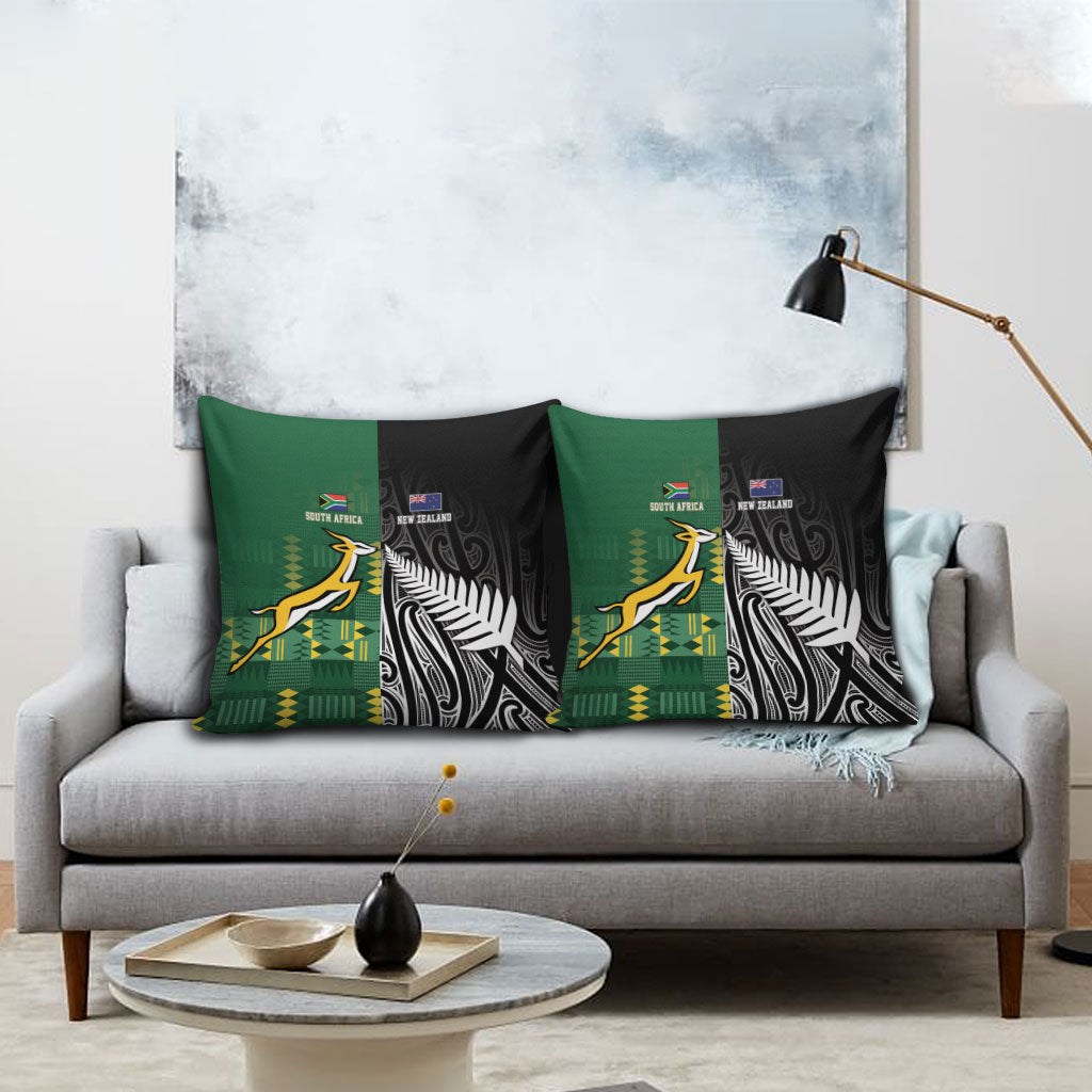 Rugby South Africa New Zealand Greatest Rivals Pillow Cover Tribal Motifs