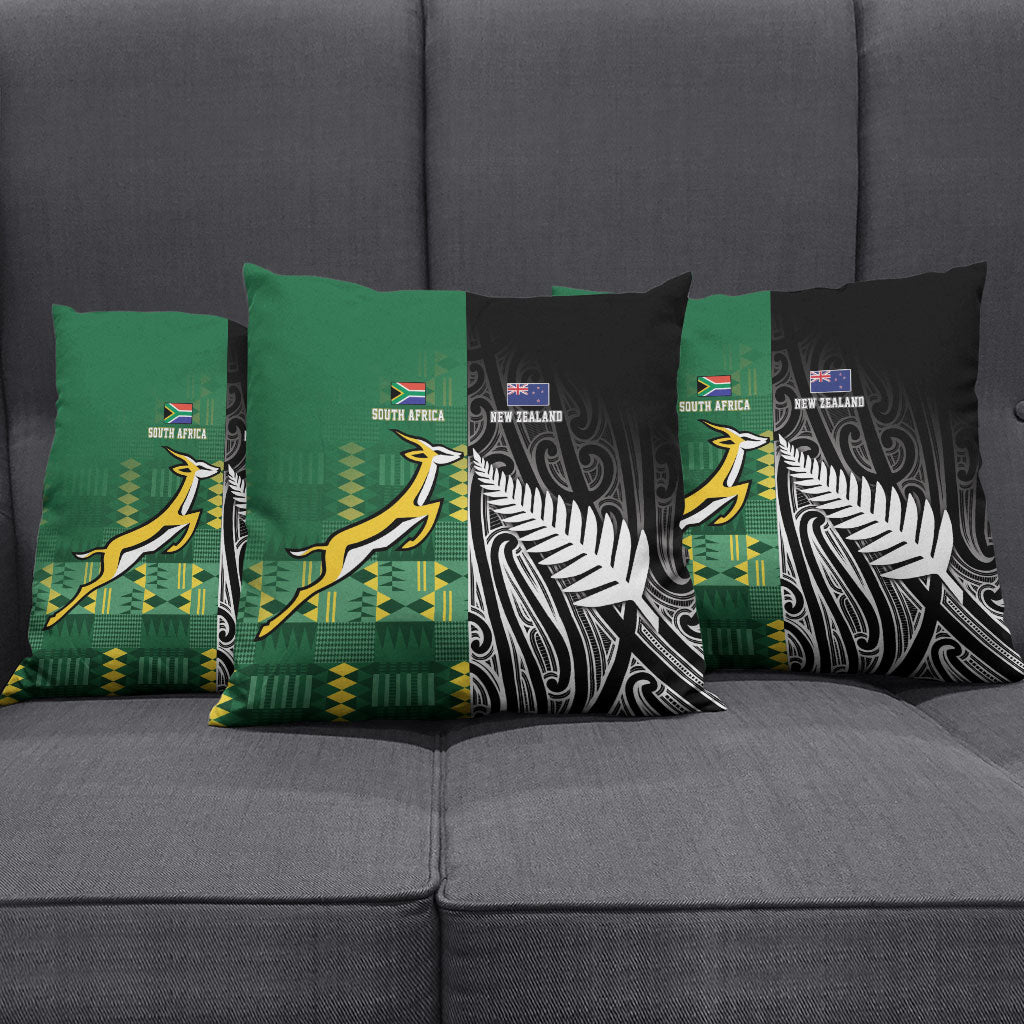 Rugby South Africa New Zealand Greatest Rivals Pillow Cover Tribal Motifs