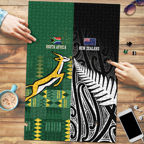 Rugby South Africa New Zealand Greatest Rivals Puzzle Tribal Motifs