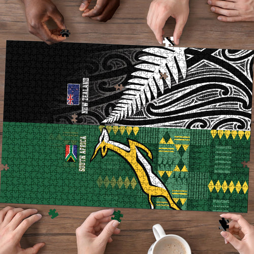 Rugby South Africa New Zealand Greatest Rivals Puzzle Tribal Motifs