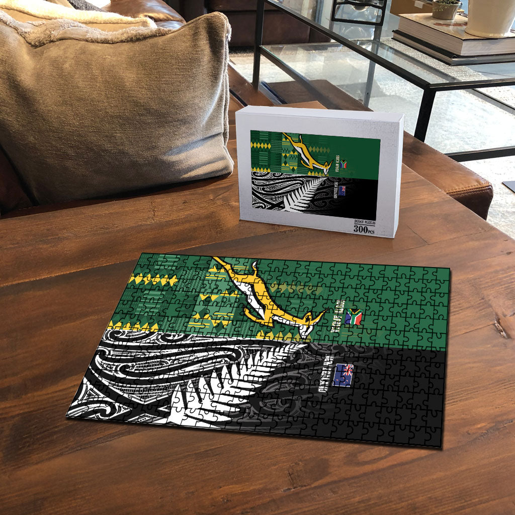 Rugby South Africa New Zealand Greatest Rivals Puzzle Tribal Motifs