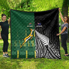 Rugby South Africa New Zealand Greatest Rivals Quilt Tribal Motifs