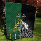 Rugby South Africa New Zealand Greatest Rivals Quilt Tribal Motifs
