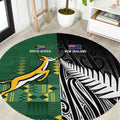 Rugby South Africa New Zealand Greatest Rivals Round Carpet Tribal Motifs