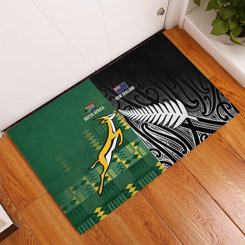 Rugby South Africa New Zealand Greatest Rivals Rubber Doormat Tribal Motifs