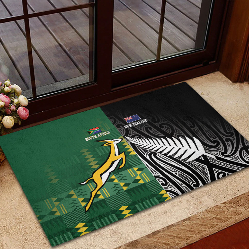 Rugby South Africa New Zealand Greatest Rivals Rubber Doormat Tribal Motifs