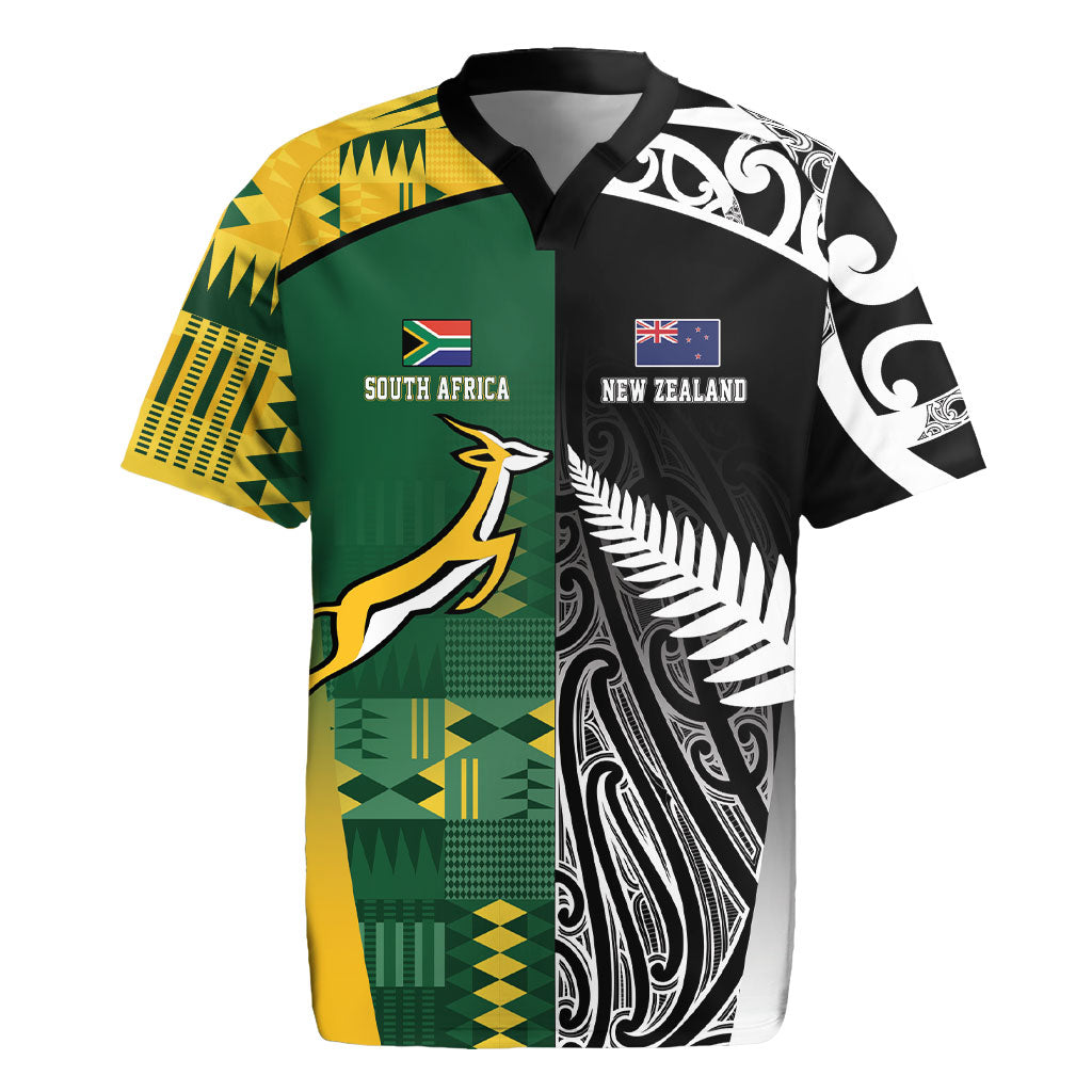 Custom Rugby South Africa New Zealand Greatest Rivals Rugby Jersey Tribal Motifs