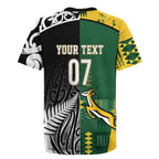 Custom Rugby South Africa New Zealand Greatest Rivals Rugby Jersey Tribal Motifs