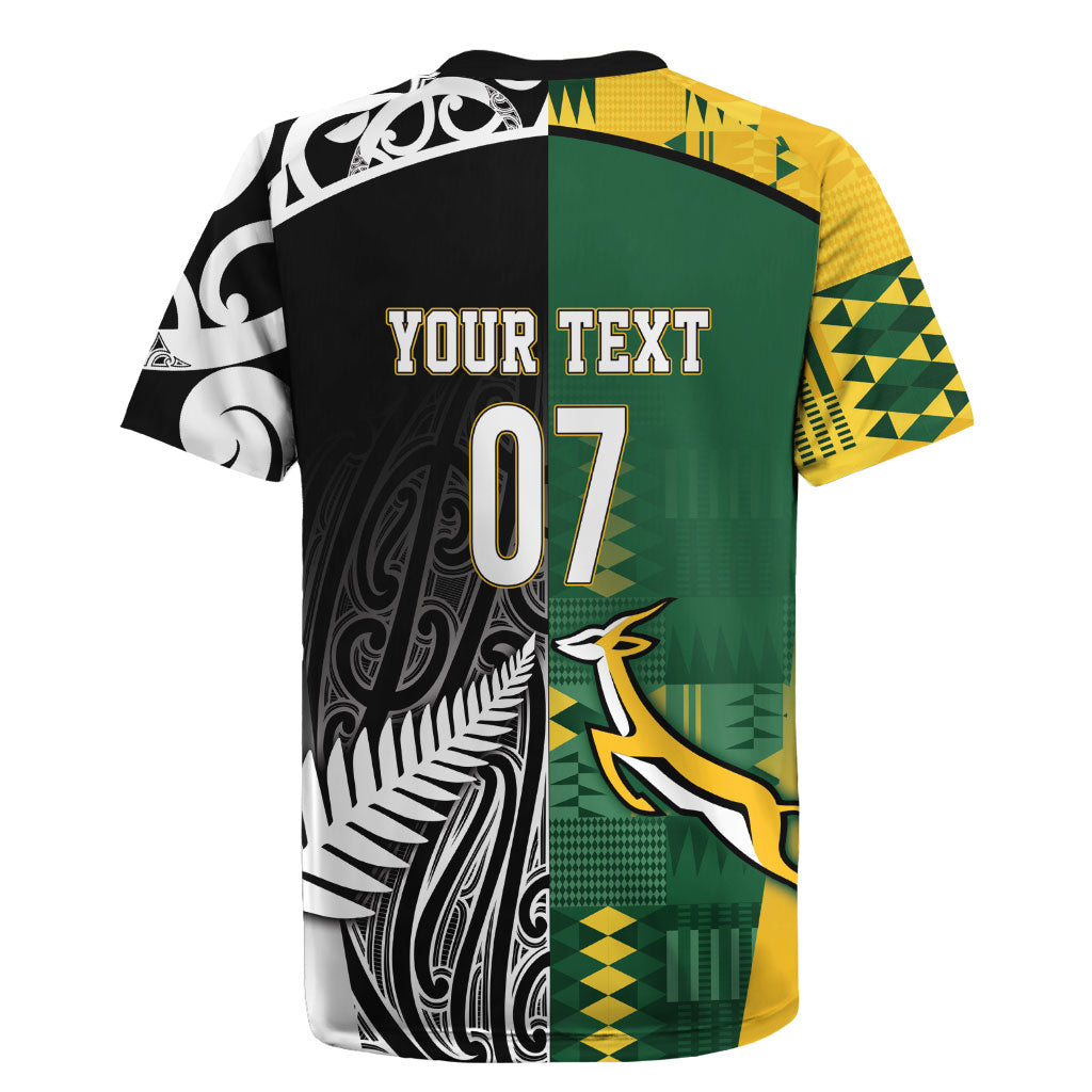 Custom Rugby South Africa New Zealand Greatest Rivals Rugby Jersey Tribal Motifs