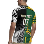 Custom Rugby South Africa New Zealand Greatest Rivals Rugby Jersey Tribal Motifs