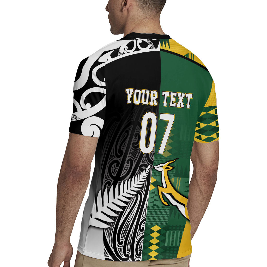 Custom Rugby South Africa New Zealand Greatest Rivals Rugby Jersey Tribal Motifs