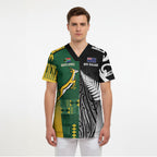 Custom Rugby South Africa New Zealand Greatest Rivals Scrub Top Tribal Motifs