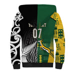 Custom Rugby South Africa New Zealand Greatest Rivals Sherpa Hoodie Tribal Motifs