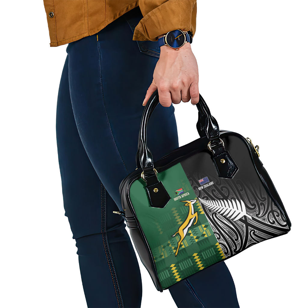 Rugby South Africa New Zealand Greatest Rivals Shoulder Handbag Tribal Motifs